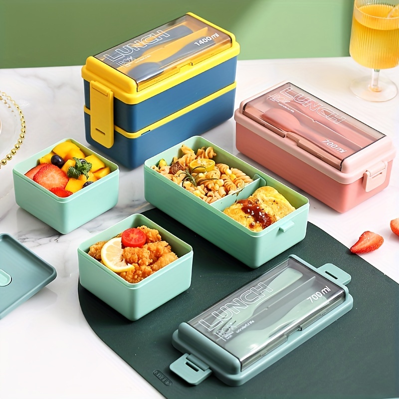 Kit de lonchera Bento para adultos, lonchera portátil para adultos, caja  Bento para adultos con bolsa de almuerzo, contenedores de almuerzo Bento  para