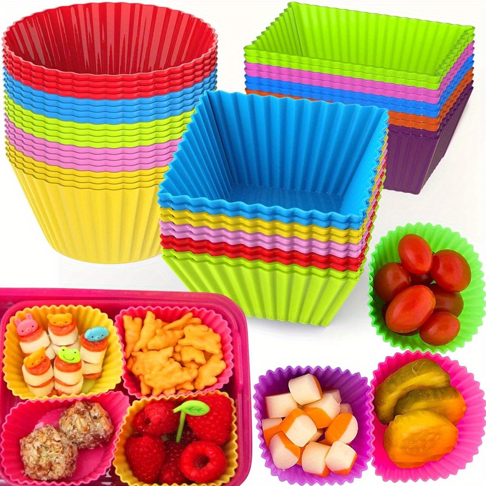 Silicone Lunch Box Dividers, Bento Bundle Lunch Box Dividers With Food  Picks For Adults School Lunch Containers Accessories - Temu
