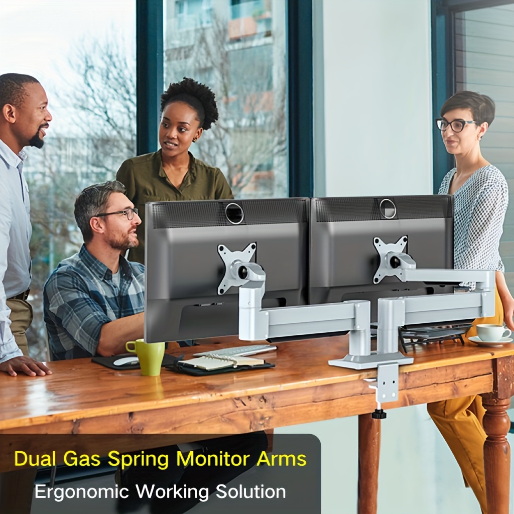 Single Dual Triple Quad Led Lcd Monitor Arm Gas Spring/c - Temu