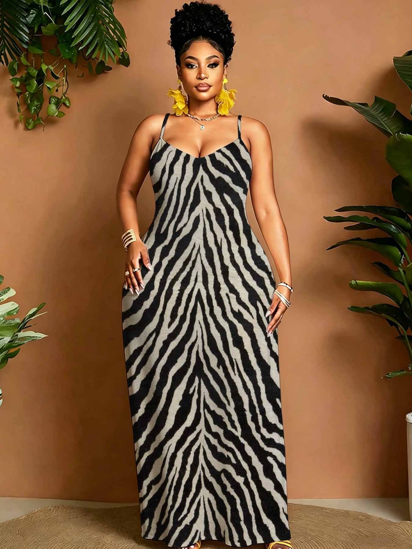zebra print dress sold on Temu United States