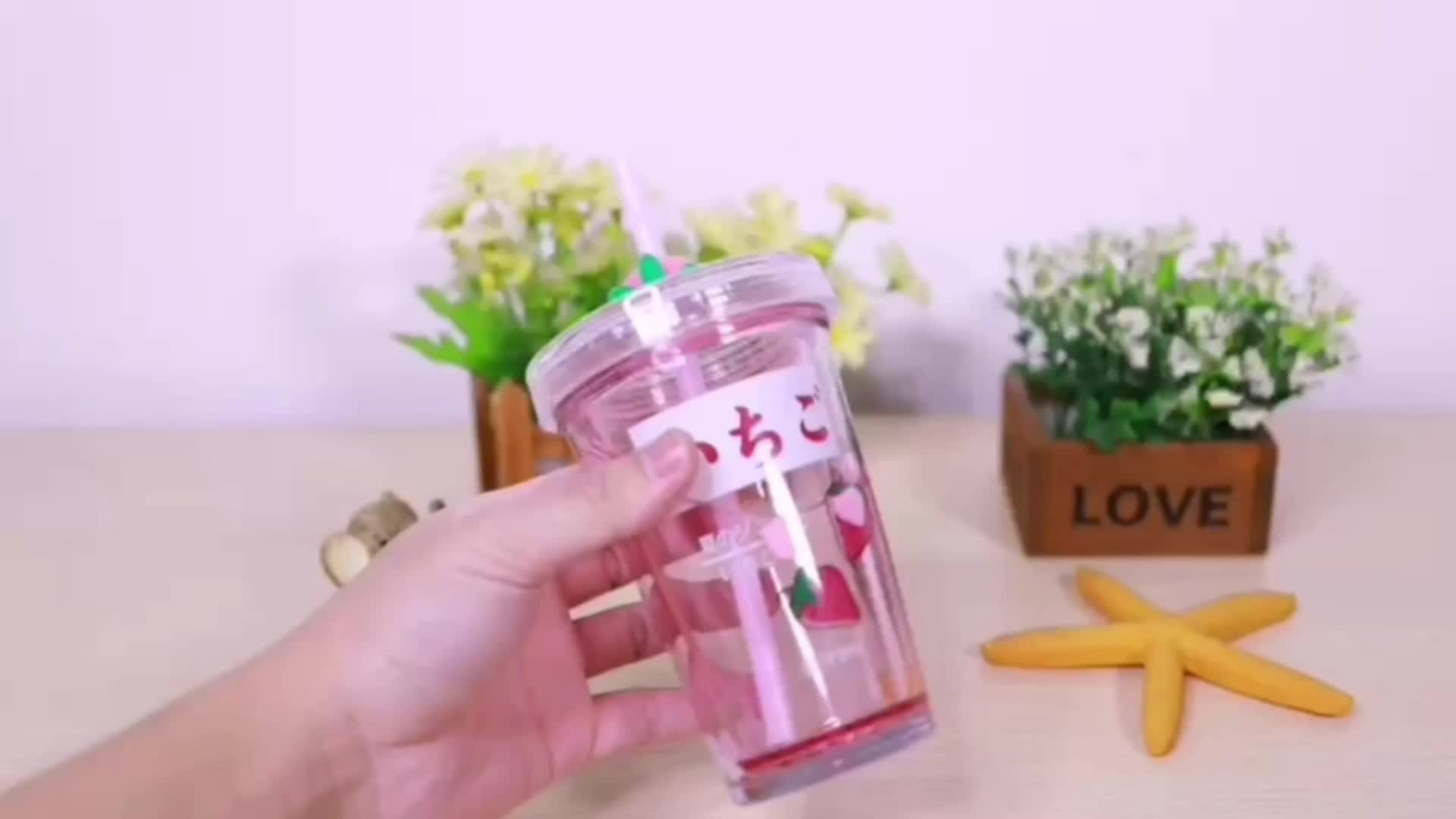 Double Wall Kawaii Water Bottle Glitter Double Wall Water - Temu