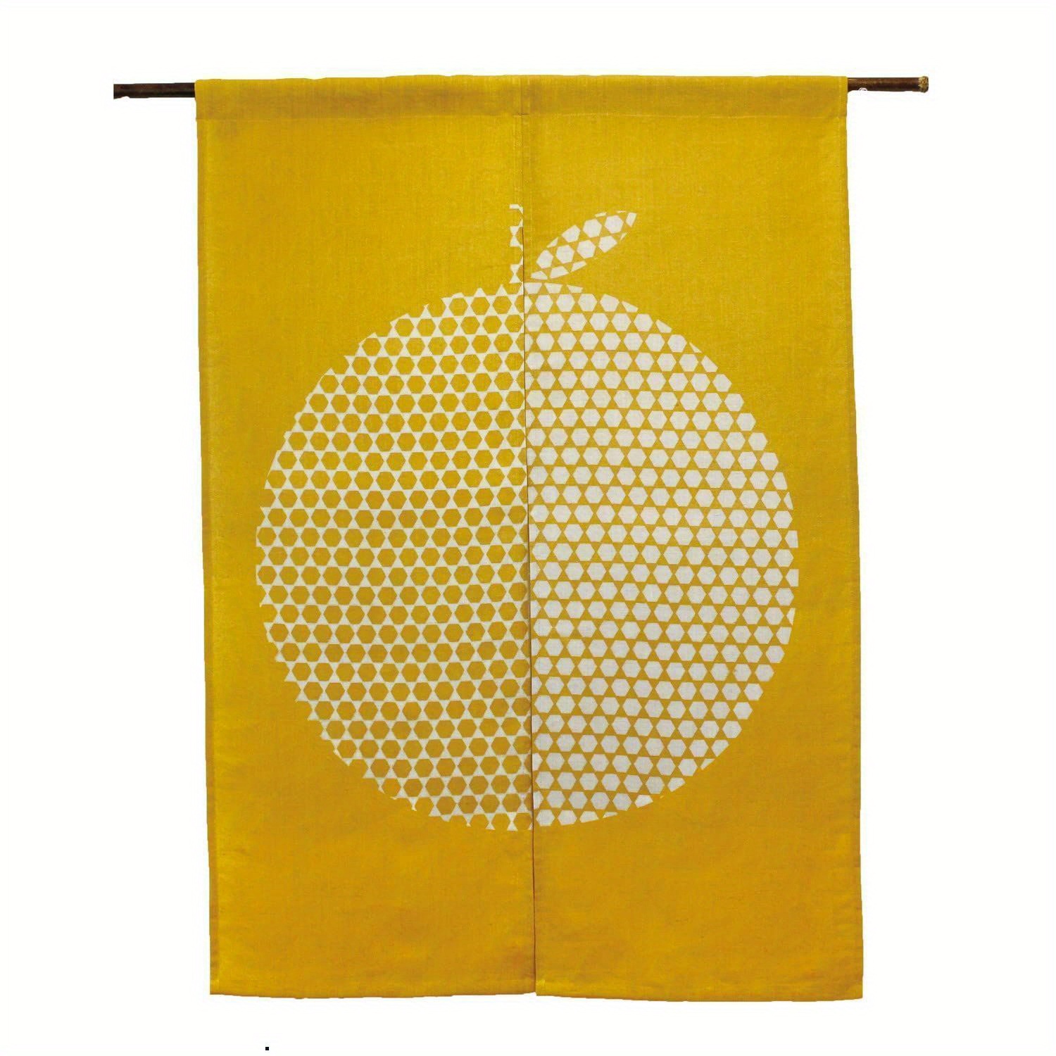 TEMU Hemp Curtain Tortoise And Mustard W84xh120cm [ Hemp] [hand-dyed] [made In ]