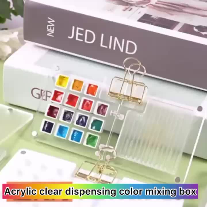 15 compartment Transparent Paint Box Acrylic Watercolor - Temu