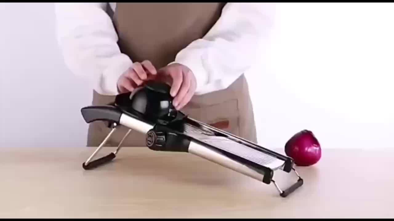 Stainless Steel Vegetable Slicer with 5 Blades Adjustable Mandoline Slicer Professional Vegetable Onion Potato Grater Kitchen Accessories 12 Stainless Steel Vegetable Slicer with 5 Blades Adjustable Mandoline Slicer Professional Vegetable Onion Potato Grater Kitchen Accessories - Image 12