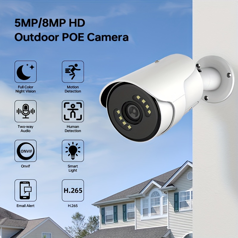 Sistema De 4 Camaras Vigilancia CCTV DVR 1080P HD Seguridad Para Casa  Exterior