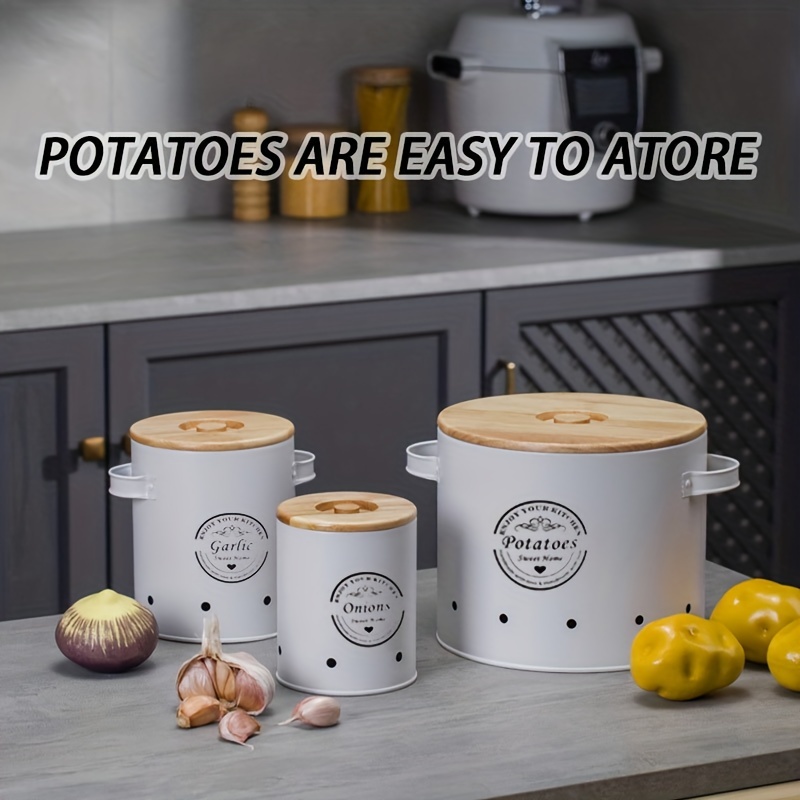 Vintage Potato Onion Kitchen Storage Canisters For Pantry - Temu