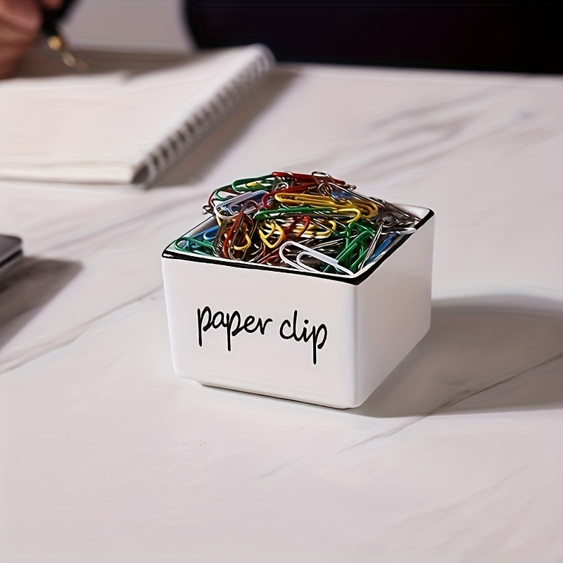 Paper Clip Dispenser,Portable Binder Clip Holder Plastic Desk Magnetic  Absorption Box for School Office(Pink)