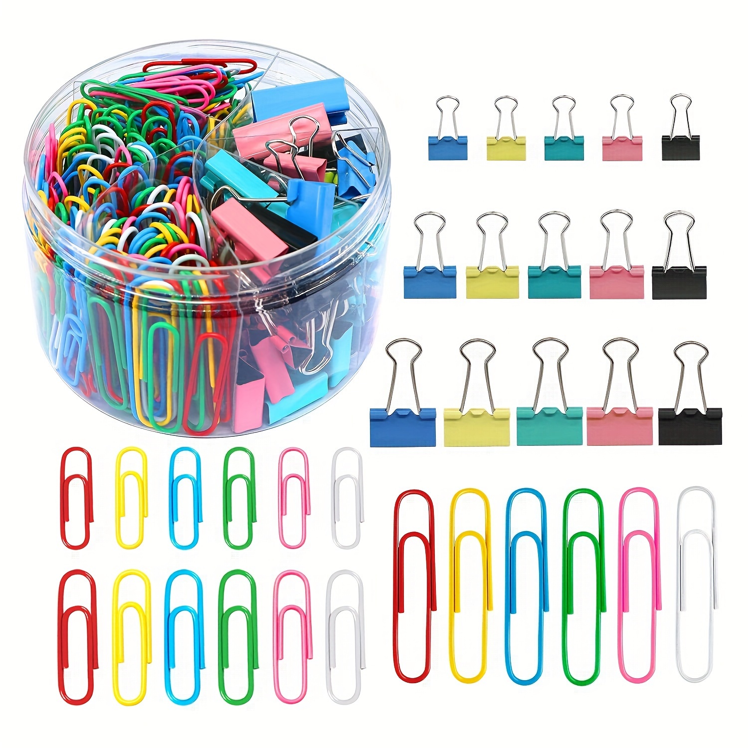 4 Mega Large Multicolored Jumbo Coated Paper Clips Extra - Temu