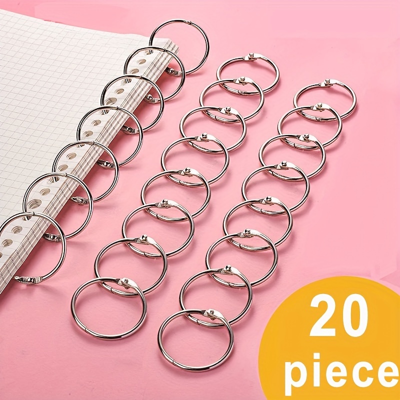 50 Packs Loose Leaf Book Binder Rings 1.2 Inch/3cm Nickel Plated Key Rings  O-Ring For School Home Office