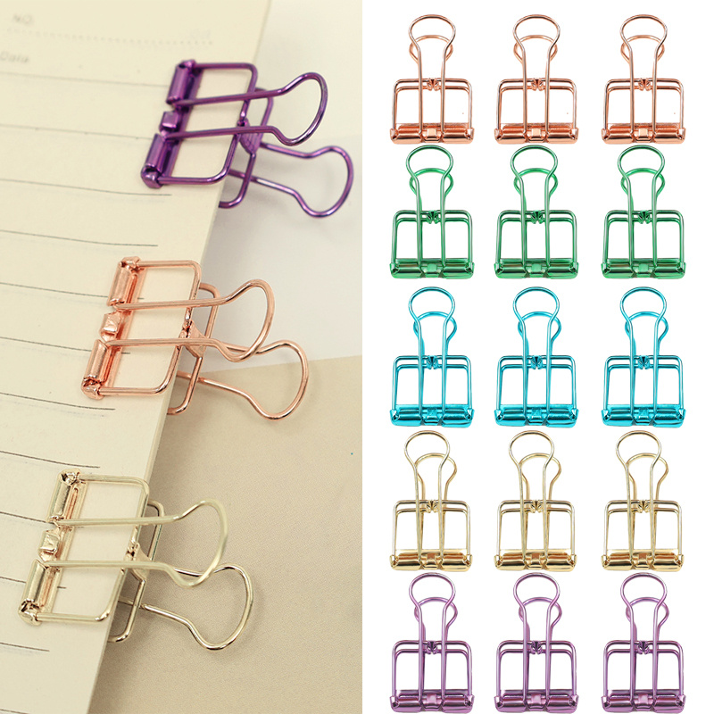 Metal Color Hollow Out Paper Clips, Foldback Brace, Binder Clip, Journal  Clips, Notebook Clips, School Accessories Stationery Clip Clips 