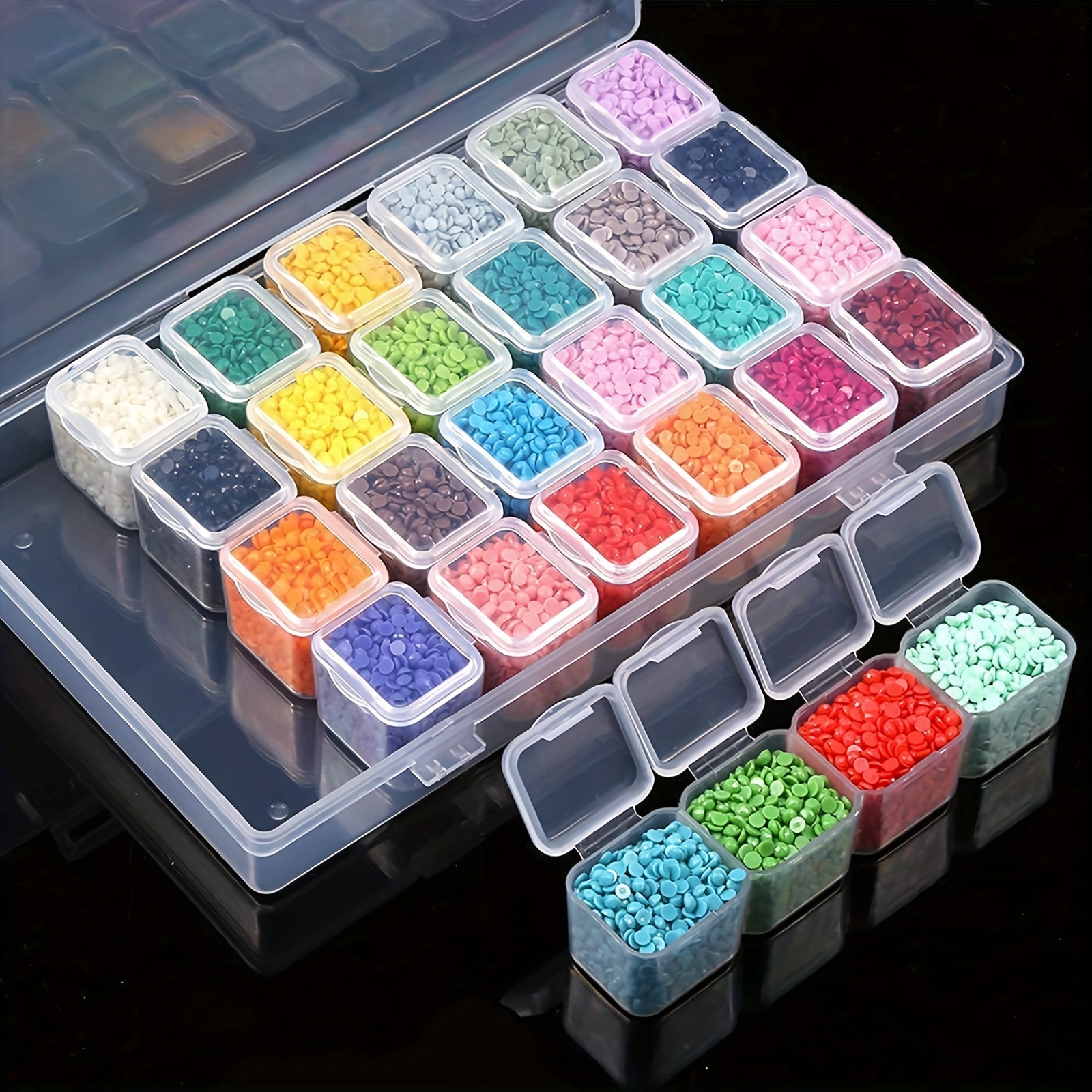 40 Slots Square Diy Diamond Picture Diamond Storage Bag - Temu