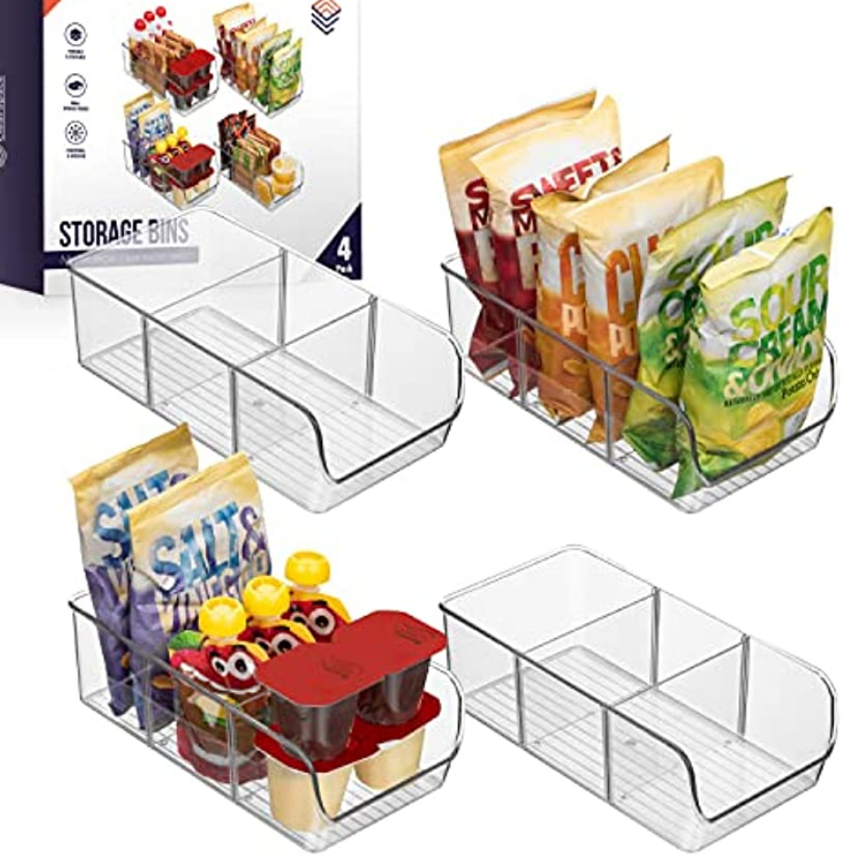 Kitchen Pantry Organization And Storage Bins With Dividers - Perfect For  Fridge, Refrigerator, Cabinet, And Kitchen Accessories - Improve Your Kitchen  Organization And Efficiency - Temu