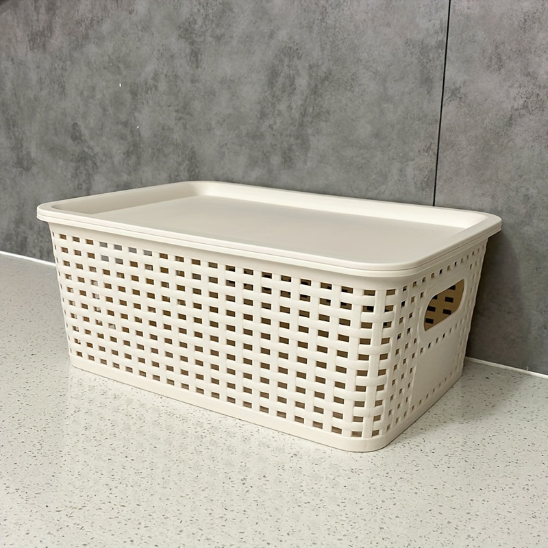Thyme Large Plastic Weave Basket, 13 x 11 Inches, Mardel