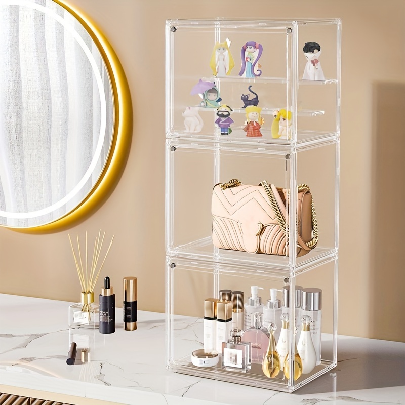 Clear Acrylic Shelves Displaying Organizing Space Saving Wall