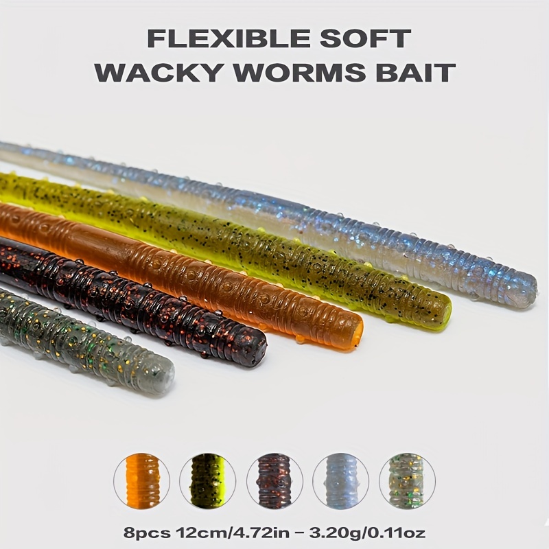 NEW 5PCS 80mm 13g Floating Needle Shaped Tail Trout Soft Worm