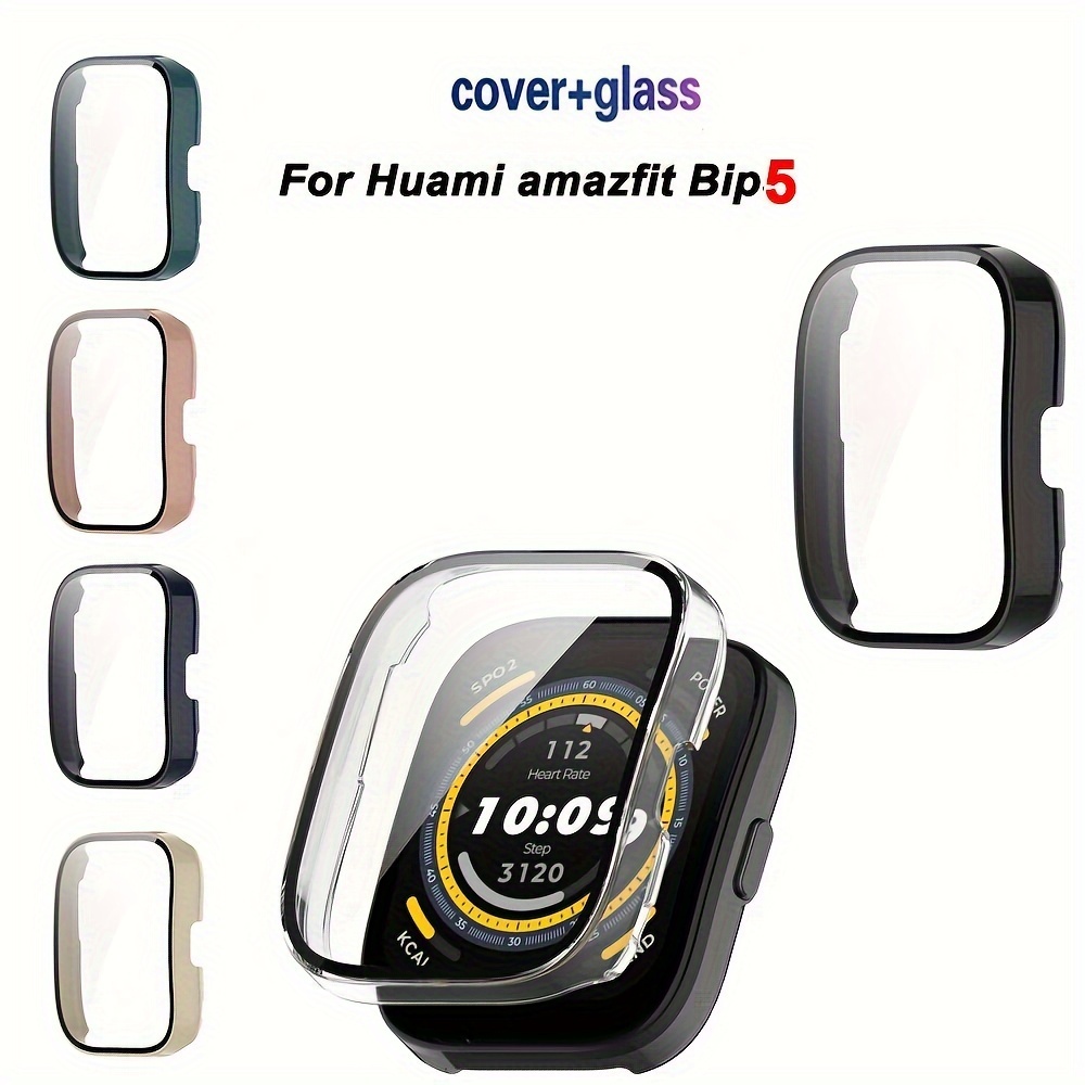 For Amazfit Bip 5 Shockproof Hard PC Case Clear Screen Protector Cover