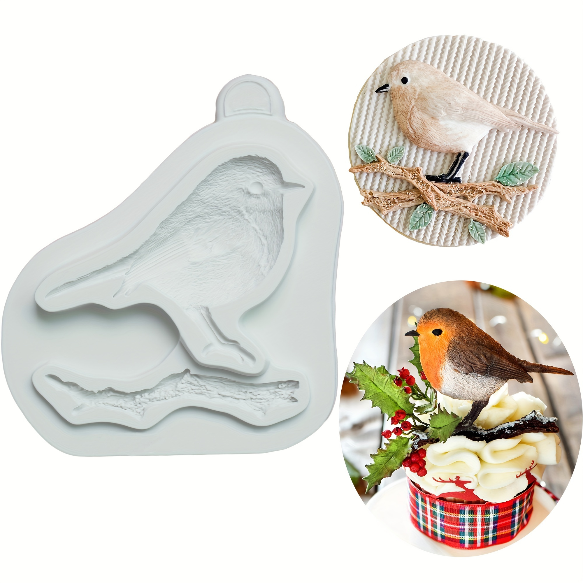 Bakell Small 3 x 3 inch Birds Silicone Mold