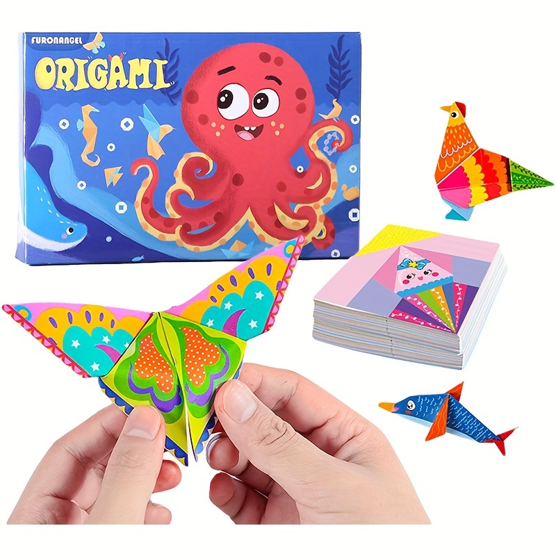 Origami Kit Toys for Kids 8-12,16 Style 3D Animal Origami Paper Kit,Easy Origami  Paper Art for Beginners Kids Adults,Gifts for Boys&Girls 