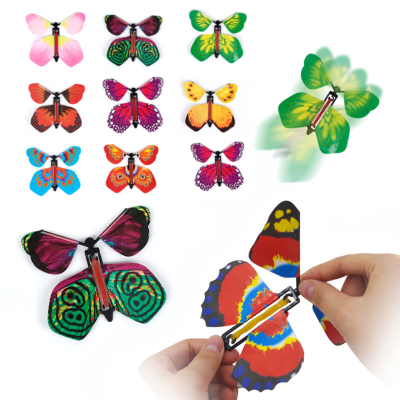 Great Choice Products 20Pcs Flying Butterfly, Magic Wind Up Butterfly Toy  Gift For Kids Surprise Explosion