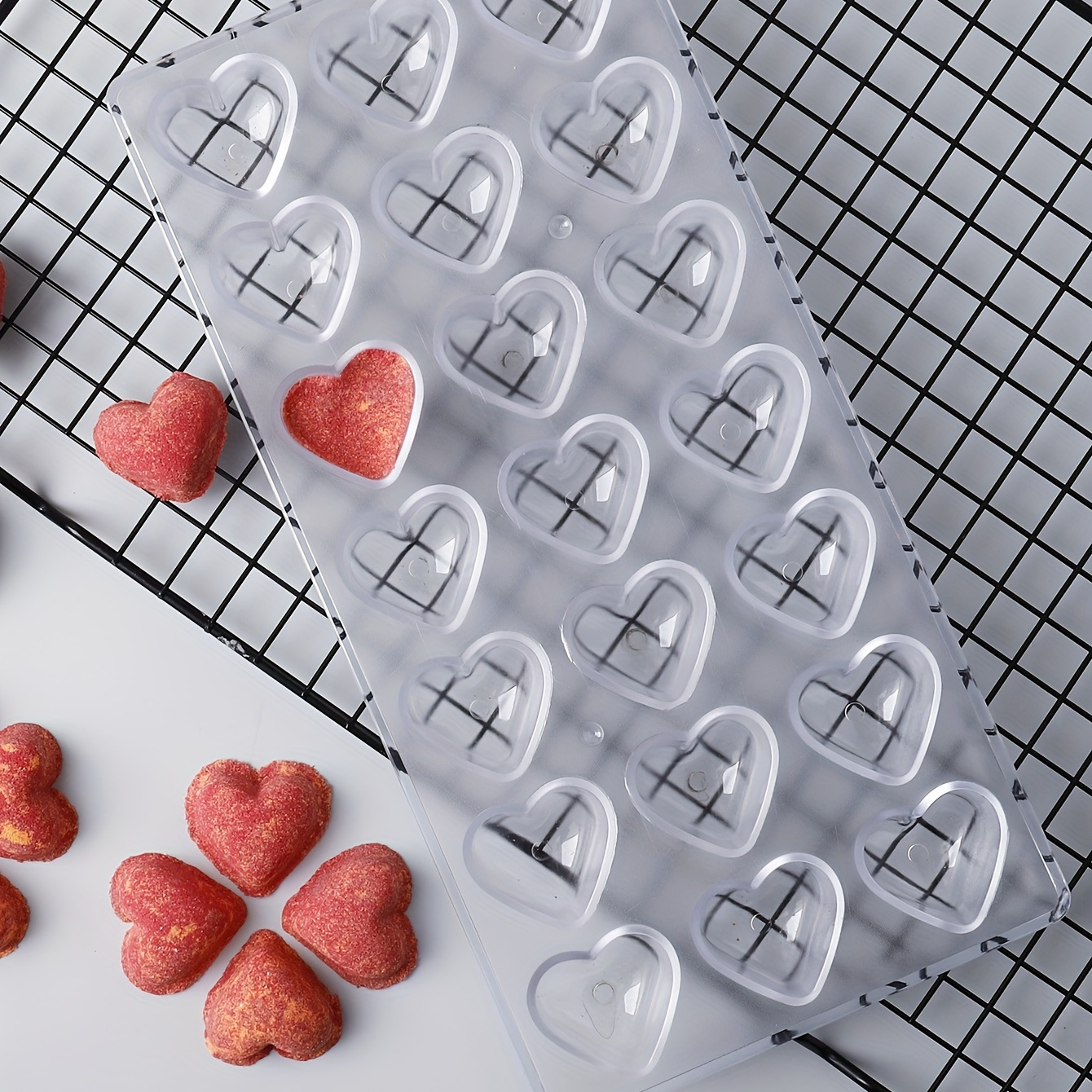 Geometric Heart Shaped Chocolate Mold