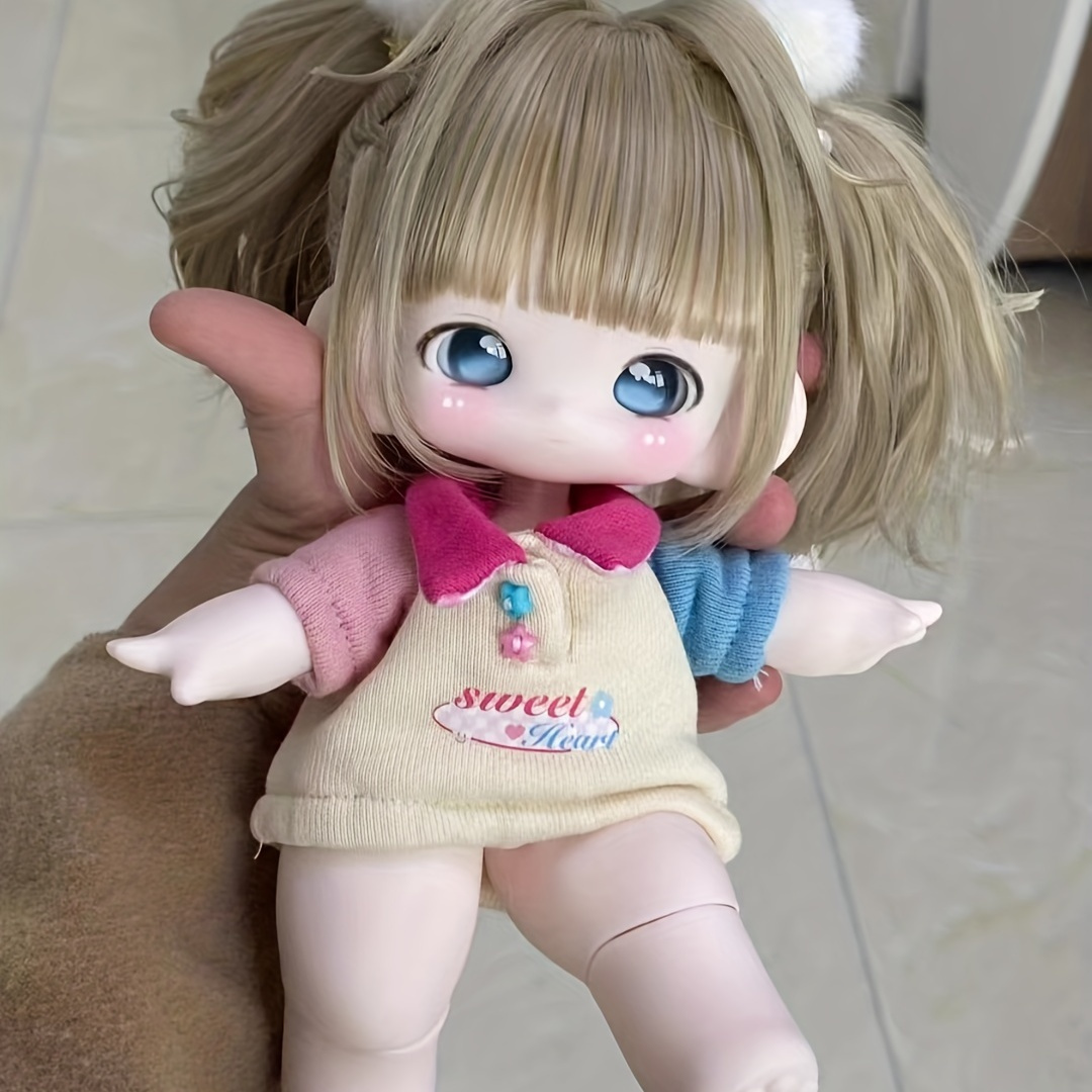 Mini boneca articulada bjd anime 16 cm chibi kawaii