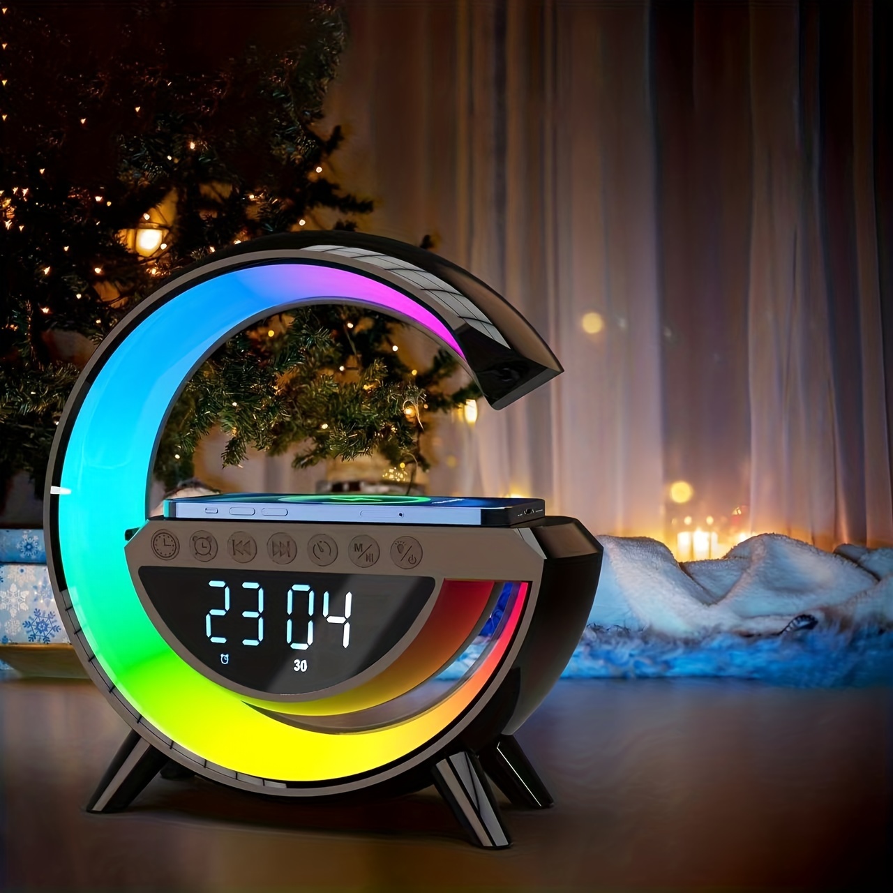  OrangeLight Reloj despertador con luz de amanecer con  simulación de amanecer y atardecer, 25 sonidos de naturaleza, 12 colores,  luz nocturna, alarmas duales y función de repetición, ayuda para dormir 