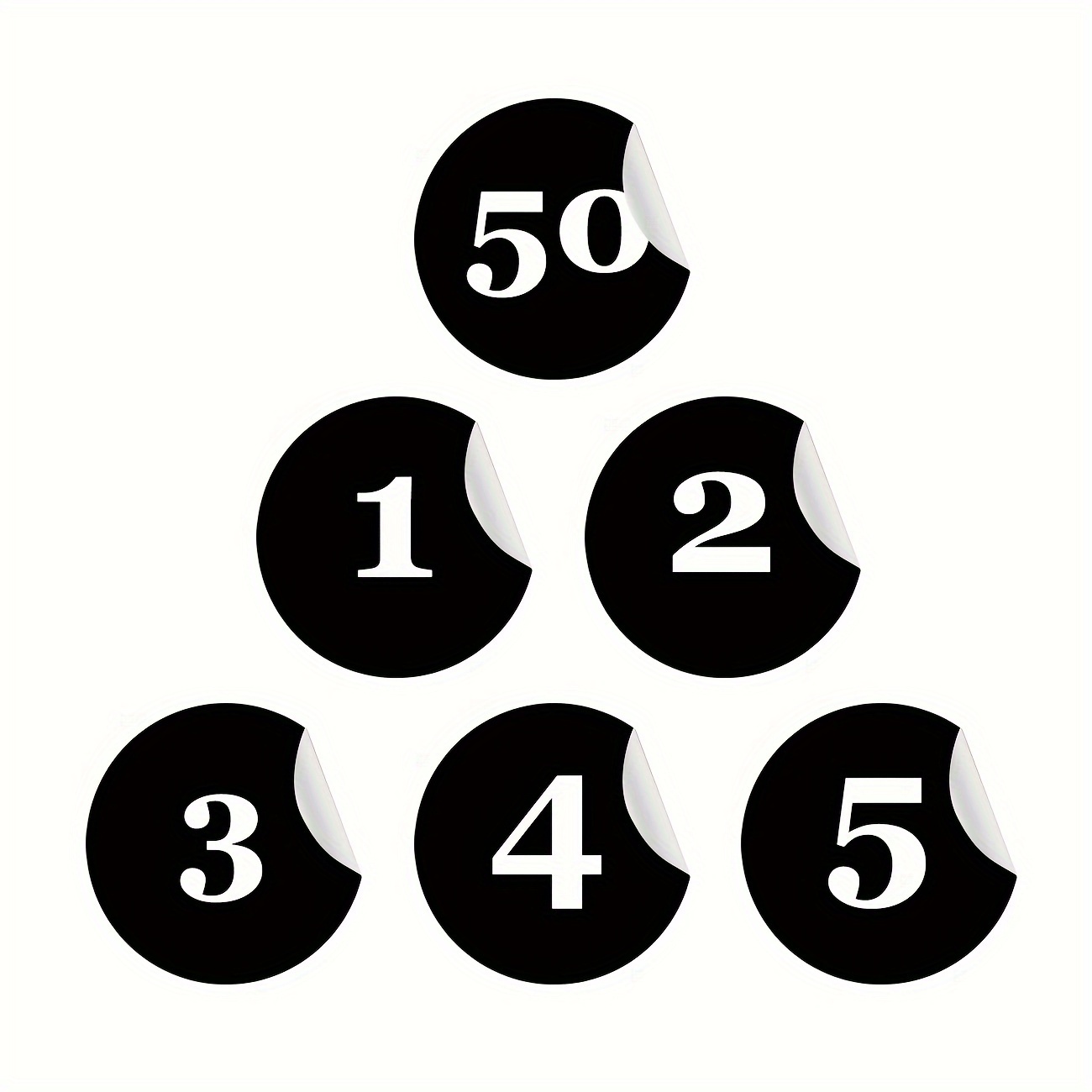Vinyl Running Number Stickers Small Round Labels - Temu