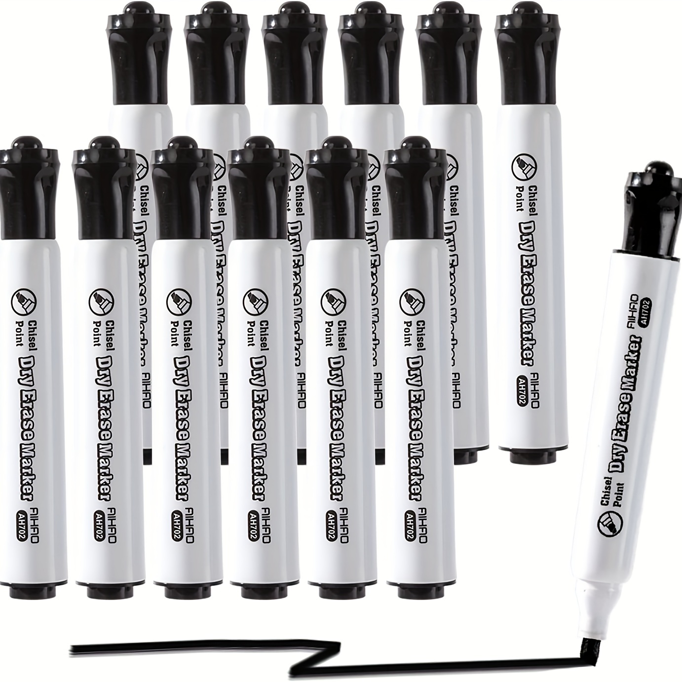  Dry Erase Markers, 80 Count, Black,Chisel Tip-White Board  Markers/ Pens Very Suitable For Writing On The School Office Home Dry Erase  Whiteboard Mirror Glass