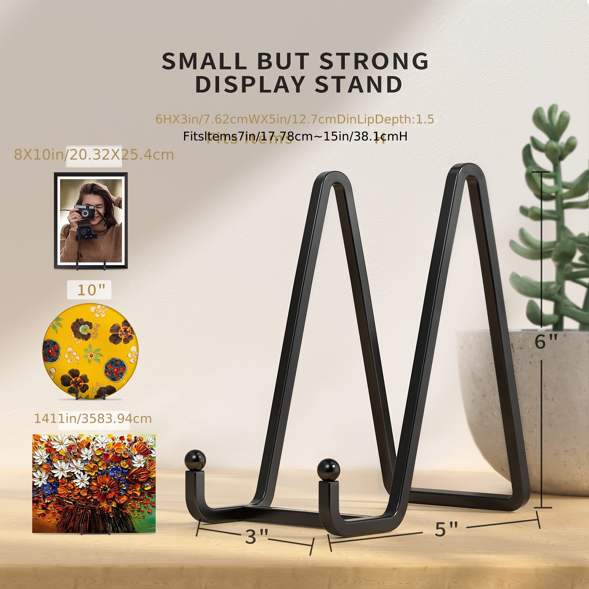 Mixweer 12 Pcs Book Stands for Display Metal Display Stand Photo Easel  Stand Book Holder Plate Holder Picture Stand for Decorative Display Easels