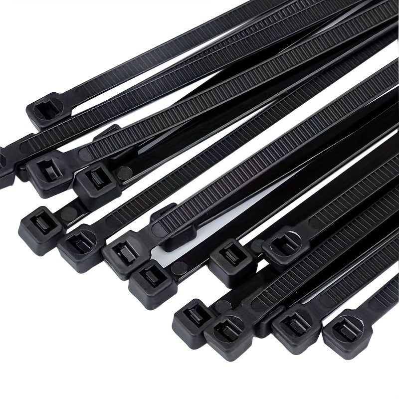 Paquete de 200 bridas para cables de 12 pulgadas, nailon negro,  resistentes, pequeñas, de plástico, autobloqueantes, resistentes a los  rayos UV, para