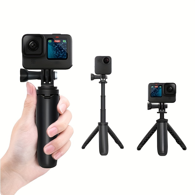 Mini Trípode Genius Tripod 1, para Cámara Digital o Webcam, Ajustable hasta  25 cm, Negro