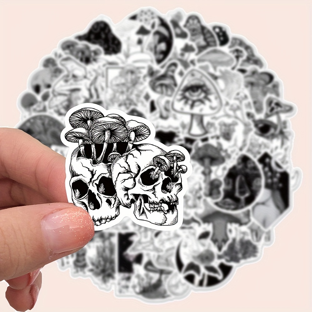 Skull Gangster Bottle Stickers For Adults Teens Black - Temu