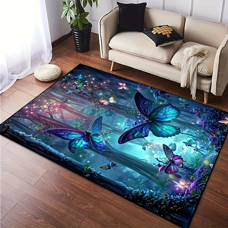 Magical Forest In Blue Mat Rug Carpet Anti-slip Bedroom Entrance Door Mat  Blue Orange Purple Magical Forest Tree Whimsical - Mat - AliExpress