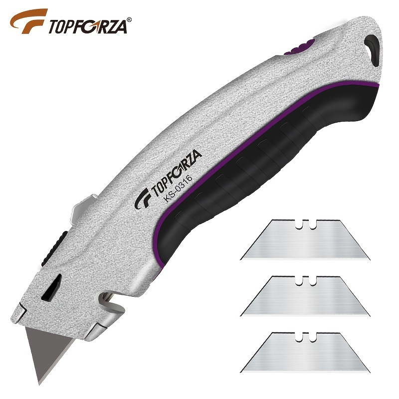 6 in 1 Multi Tool Stainless Steel Metal Box Cutter Retractable Utility  Knife, 18mm/25mm High Carbon Steel Snap Off Blades Opener - AliExpress