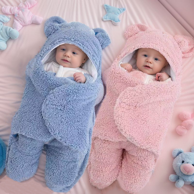 Comprar Manta para niñas de invierno, abrigo de lana de doble capa, saco de  dormir para bebé, manta de cama para bebé recién nacido
