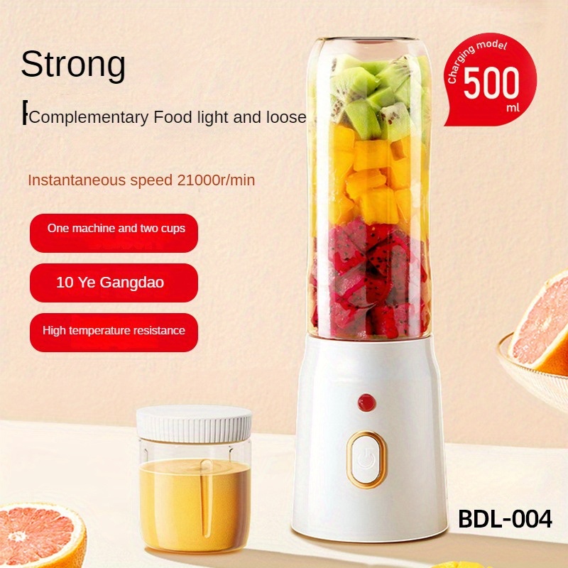 Homgeek Mini 350W Fruit and Vegetable Single Serve Juice Extractor Personal  Smoothie Blender Detachable Food Processor Vegetable Fruits Blender