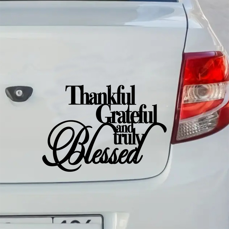Be Thankful Be Grateful Leaves Vinyl Car Decals Window Sticker