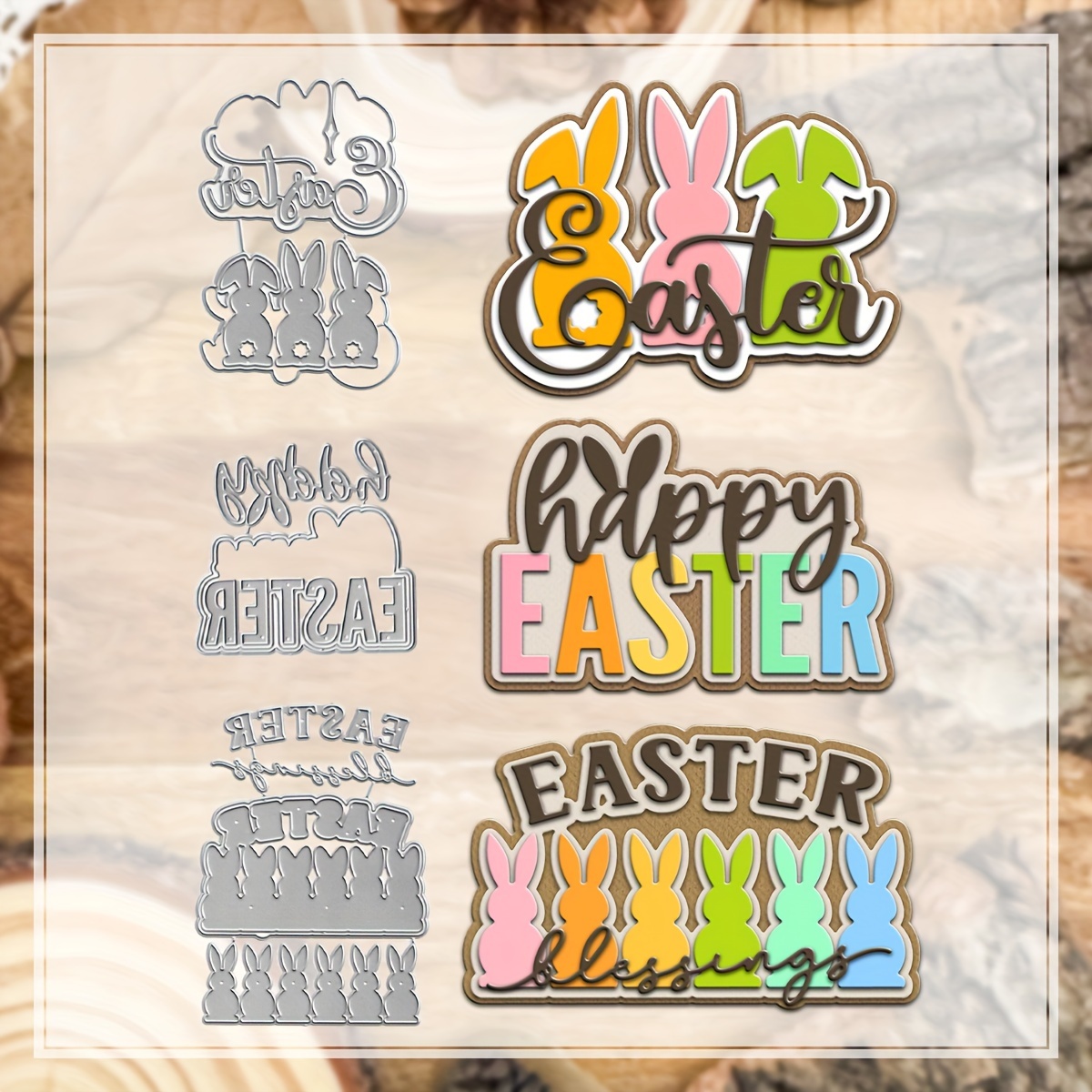 Easter Smiling Bunny Banner Label Metal Cutting Dies Stencil DIY  Scrapbooking Embossing Tool Paper Card Album Template Mold Decoration Craft  scrapbooking die cuts clearance