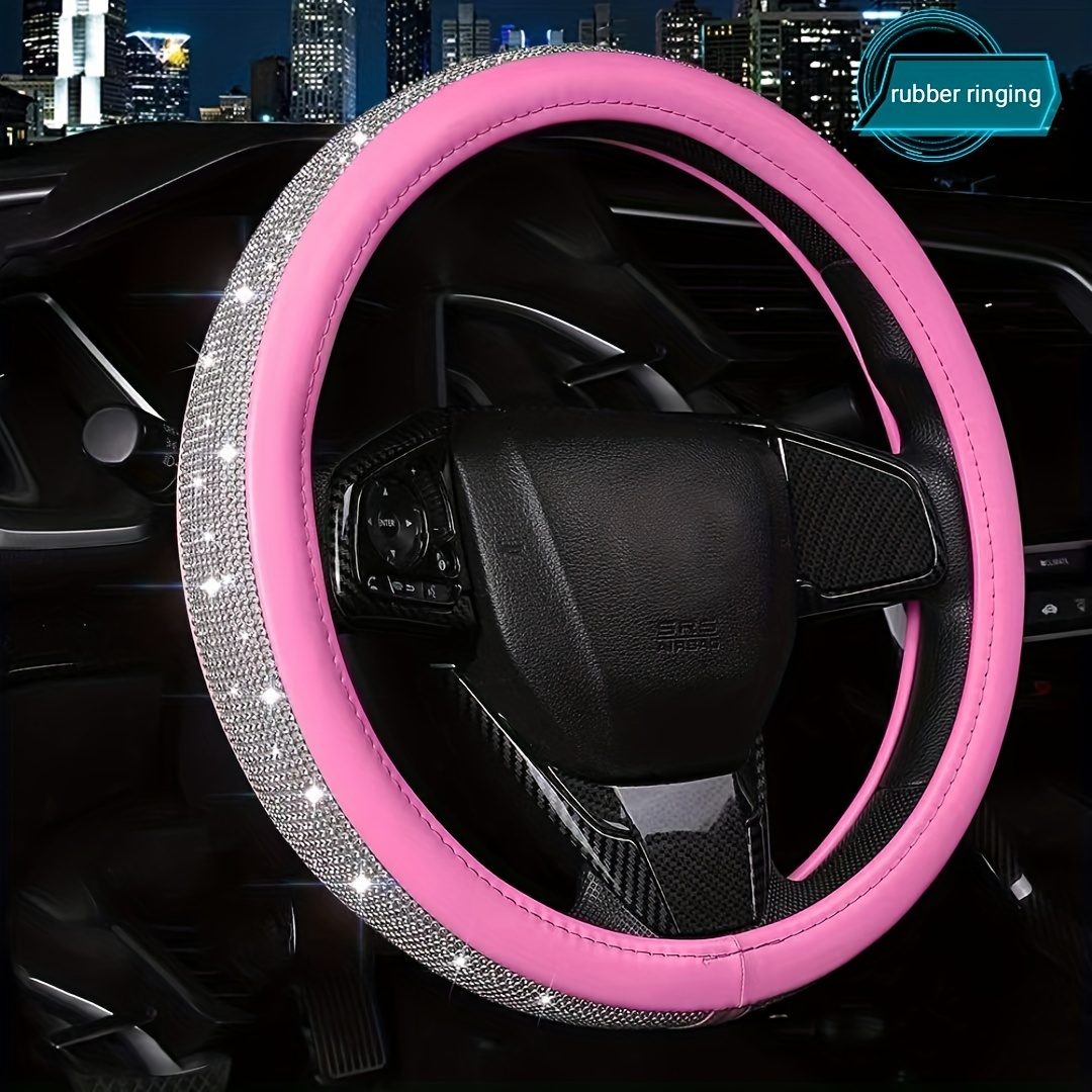 Rhinestone steering wheel deals cover