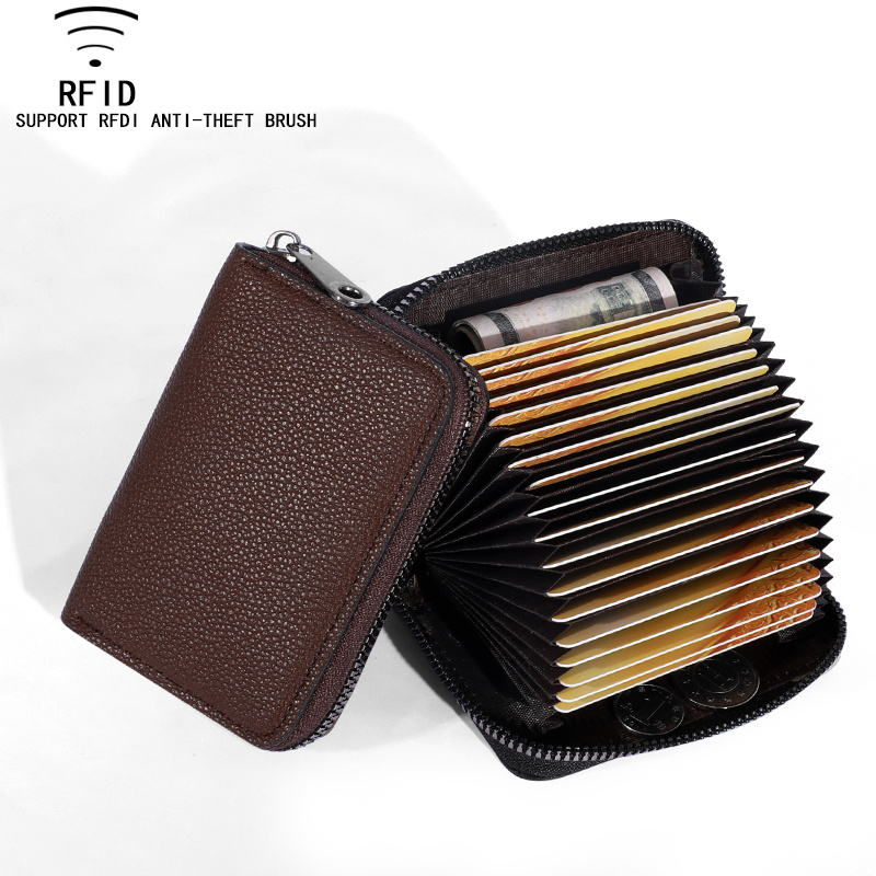 Wallet For Men Short Term Business Money Clip PU Leather Double Fold Pursey  Light Luxury Open Card Holders Billeteras De Hombre - AliExpress