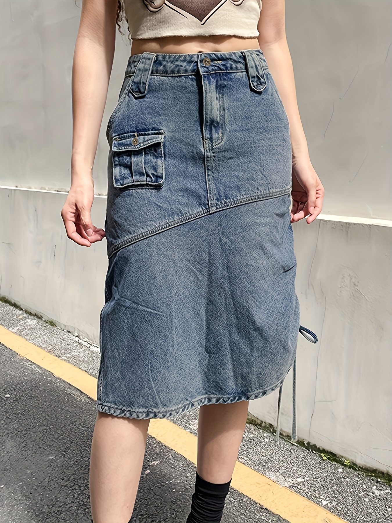 Blue Skirt - Temu