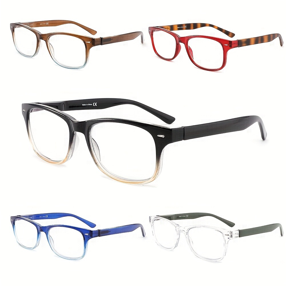 Luxury Men Square Reading Glasses Prebyopia Eyeglasses Fashion Optical  Eyewear