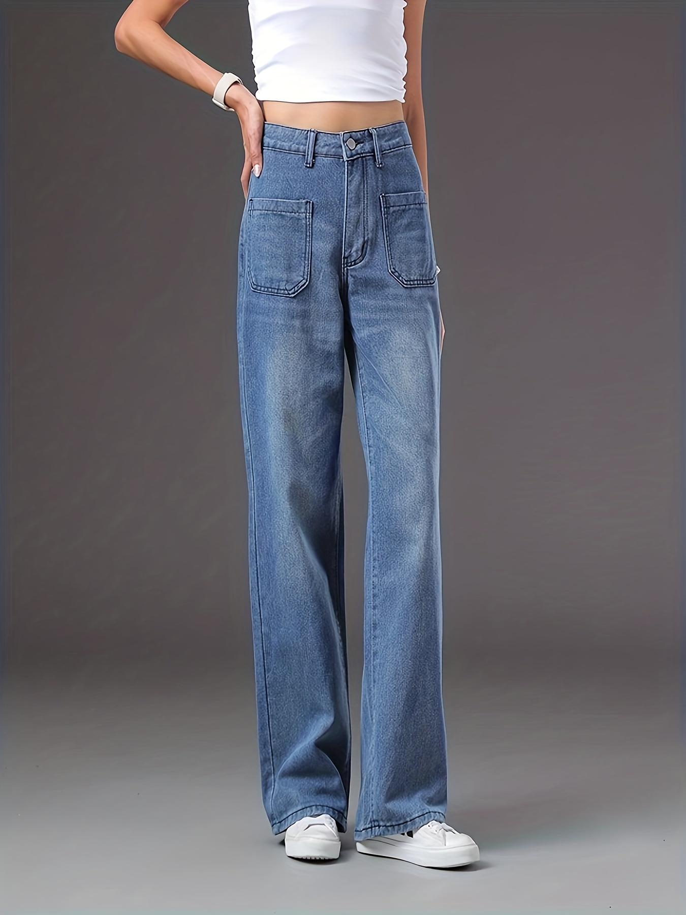 Ripped * Roll Hem Skinny Jeans, High Waist Whiskering Stretchy Butt Lifting  Slim Denim Pants, Women's Denim Jeans & Clothing