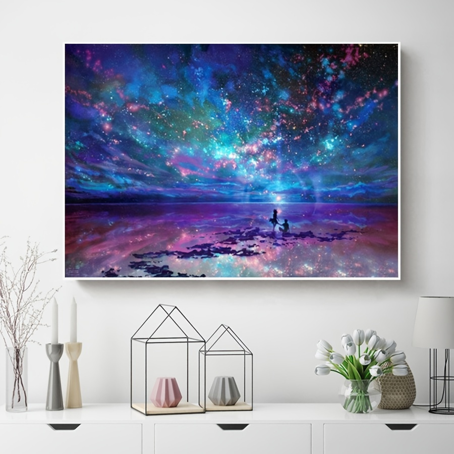 Diy 5d Diamond Painting Kits,Full Drill Diamond Paintings Kit Craftsfor  Adults Kids Beginners,DIY Starry Night Diamond Painting Packs Gem Art Home  Wall Decor 30x40cm/11.8x15.7inch