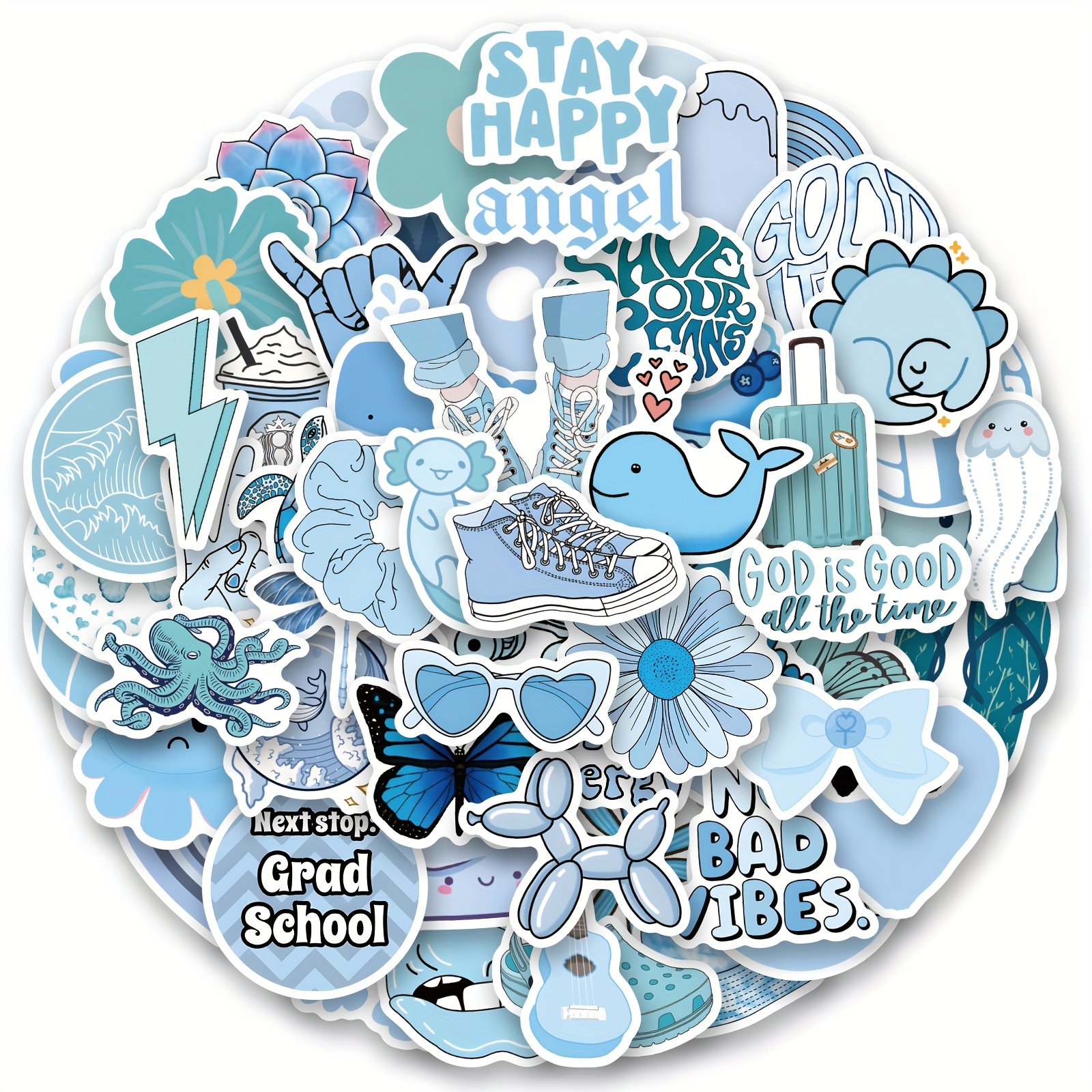 Blue Stickers - Temu