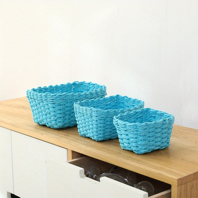 5pcs Household Pp Storage Basket For Tabletop Use, Cosmetic