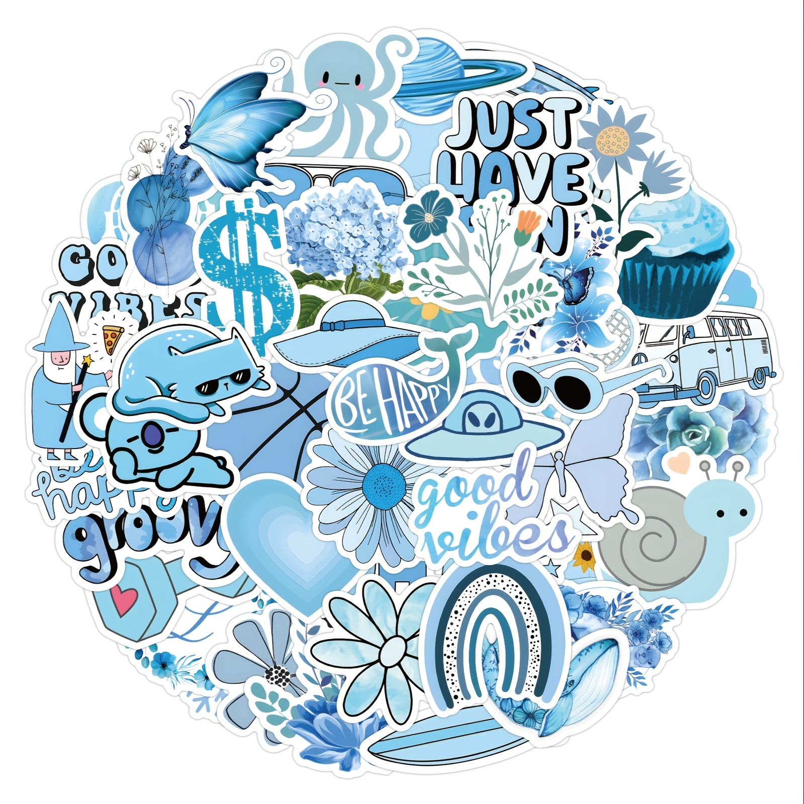 Blue Stickers - Temu