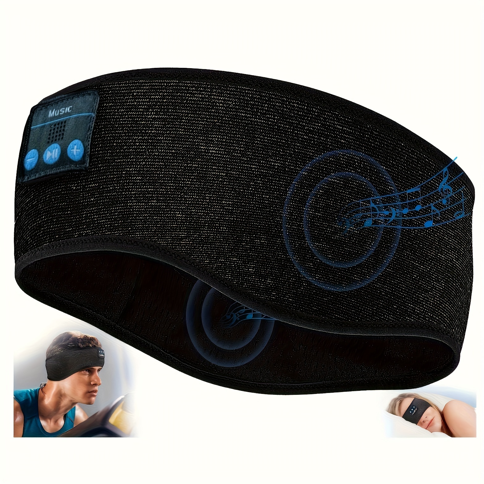 Ecouteur Sommeil，Casque sans Fil Bluetooth V5.0 Headband，Haut