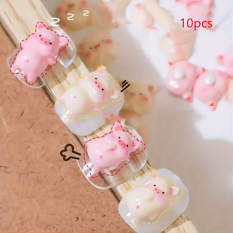 30pcs Mini Resin Luminous Pigs - Perfect for DIY Christmas Decorations,  Birthday Parties, Slime Amulets & More!