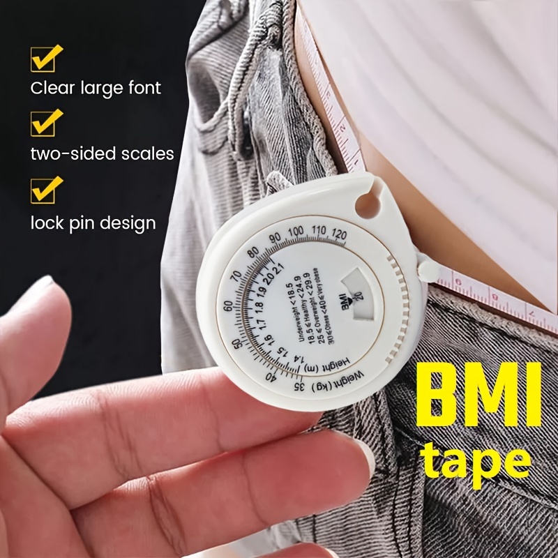 3pcs/set Body Fat Tester Retractable Waist Measuring Tape BMI